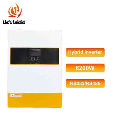 Single Phase MPPT 6.2kw 6.2KVA 48V Hybrid Solar Inverter Pure Sine Wave Off Grid with WiFi Control